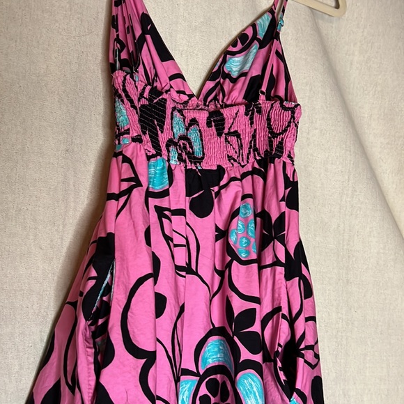 Zara Fun Flirty Large Flower Print Sun Dress - Picture 6 of 8